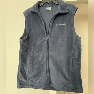 Columbia Navy Blue Fleece Vest Size Medium